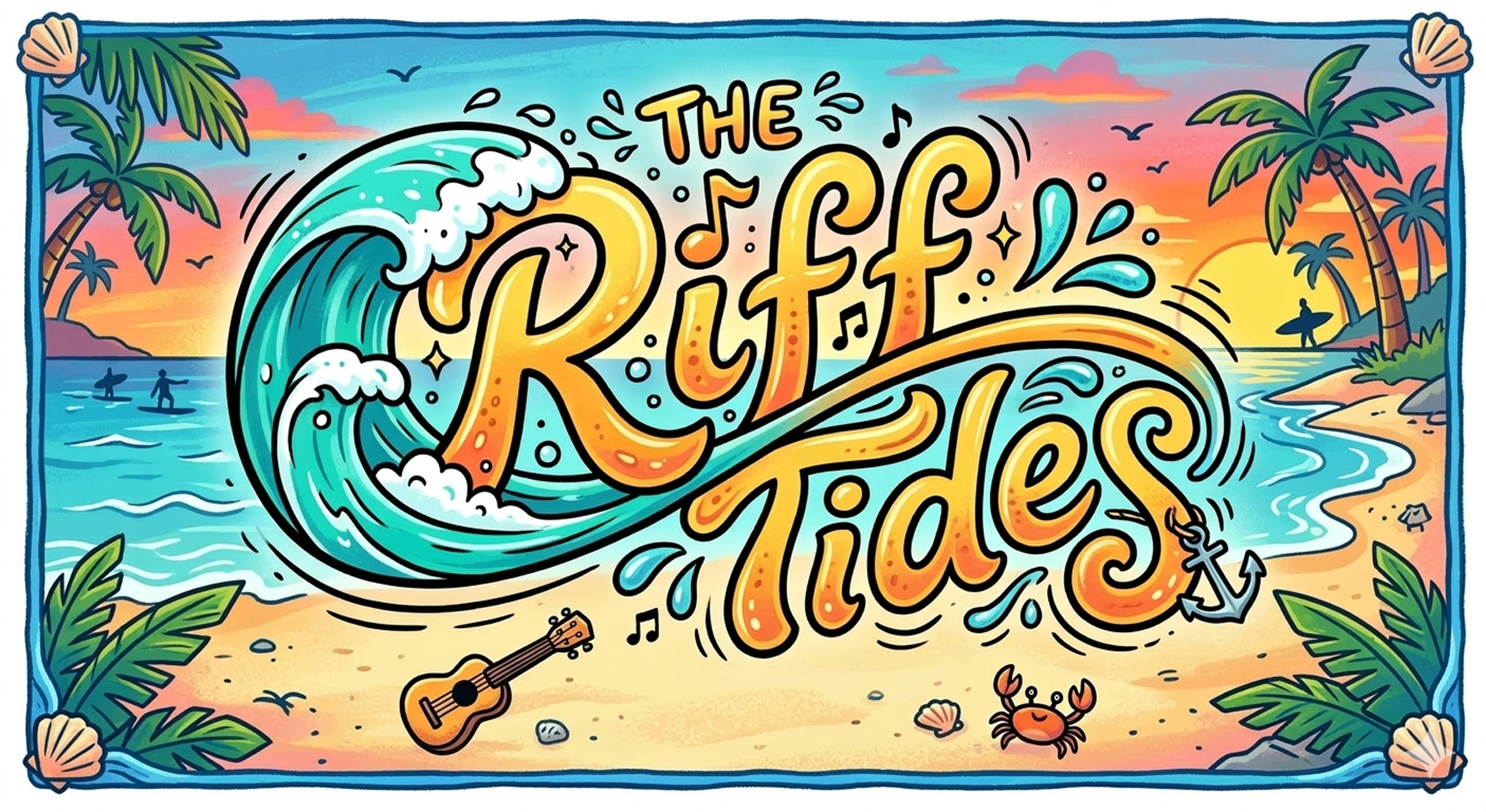 Logo for the band The Riff Tides